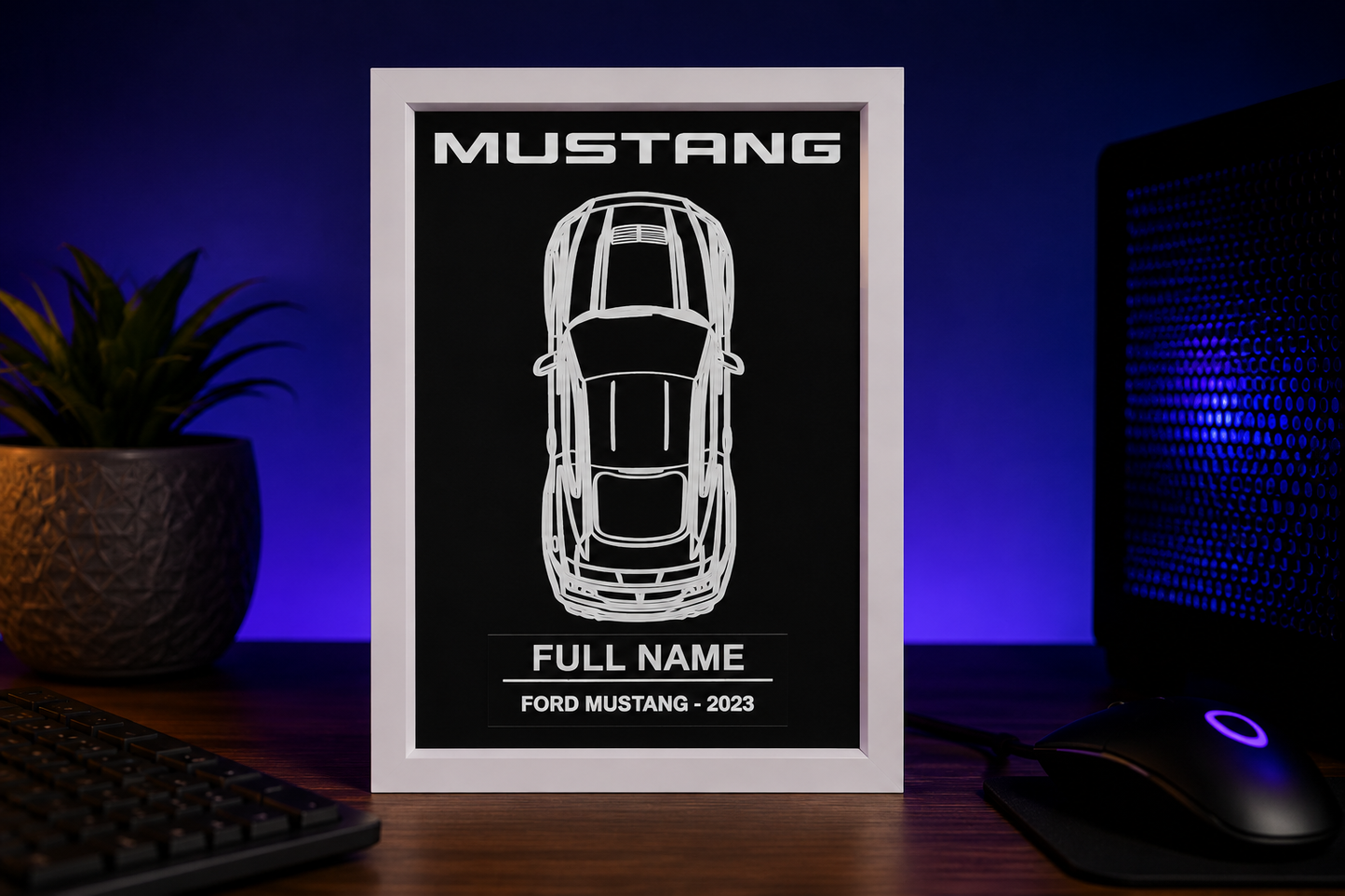 3D Car Blueprint Frame