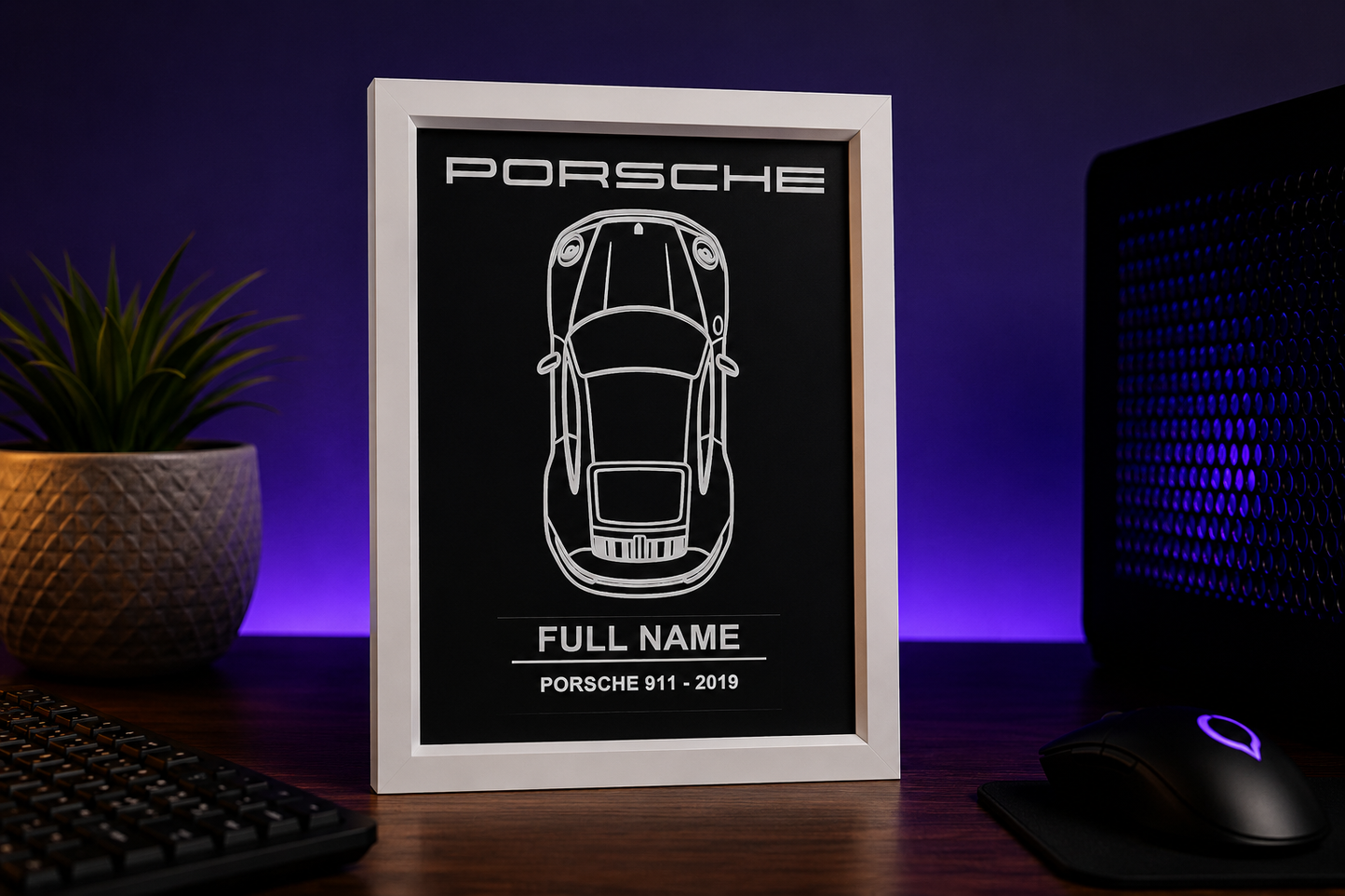 3D Car Blueprint Frame