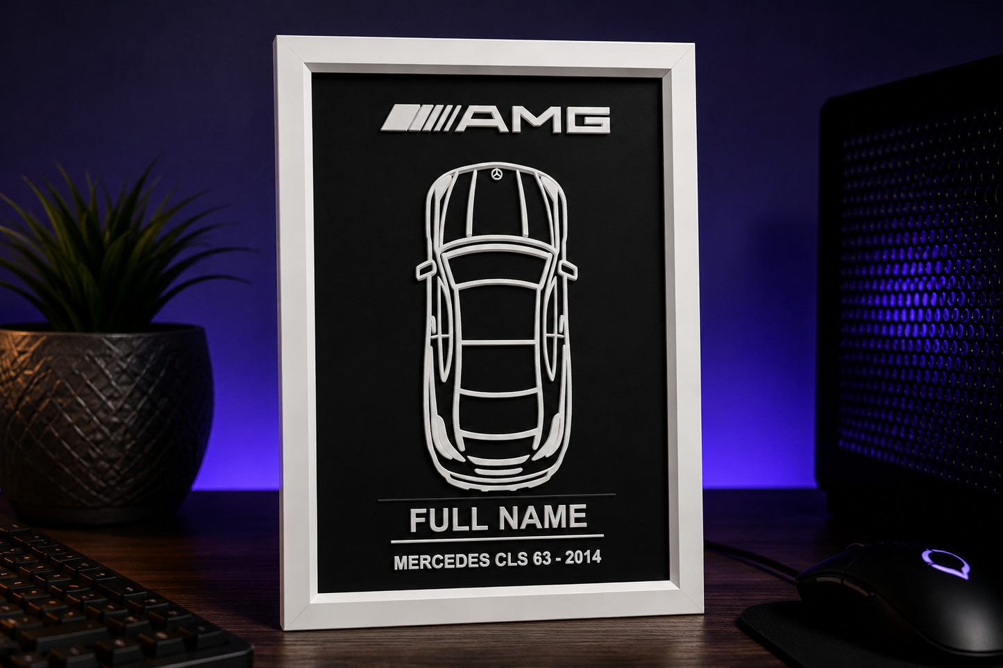 3D Car Blueprint Frame